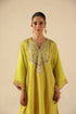 Parizad lime green and fuchsia pink kurta set