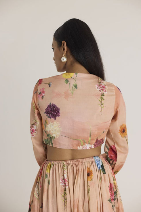 Peach buttercup both side cut dress