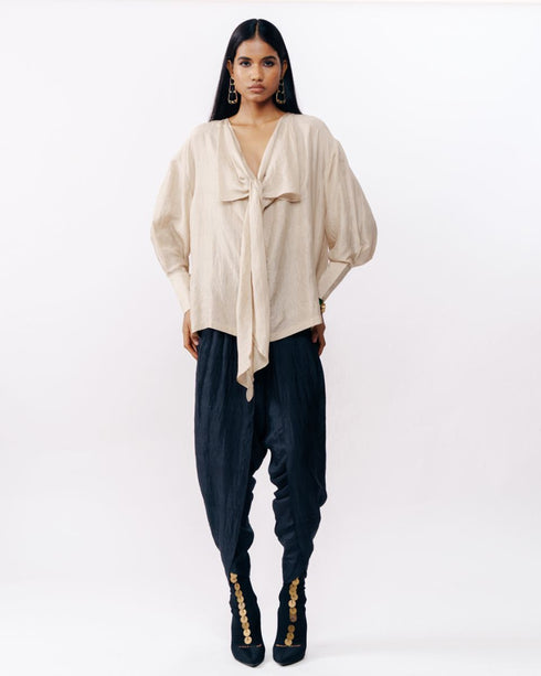 Peach drape shirt