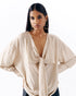Peach drape shirt