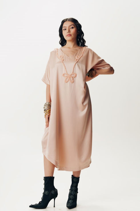 Peach kaftan dress