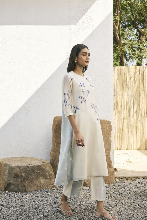 Pearl applique floral co-ord set