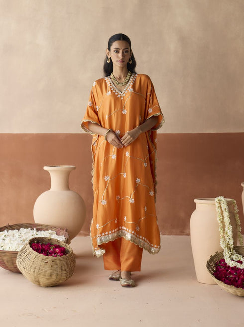 Pearl marigold kaftan set