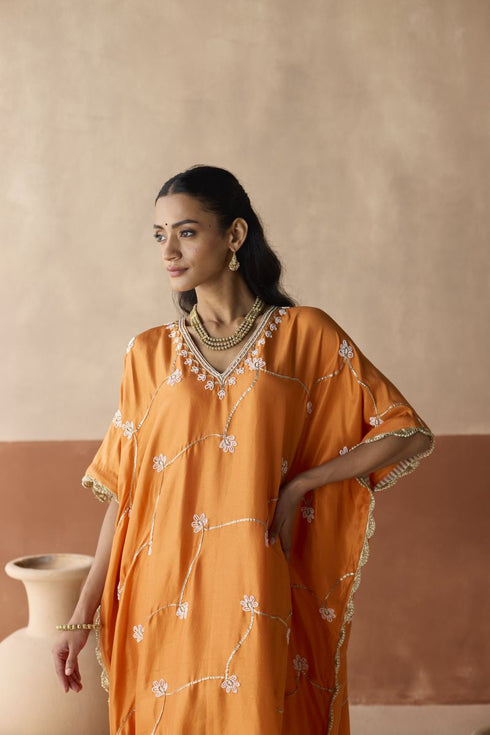 Pearl marigold kaftan set