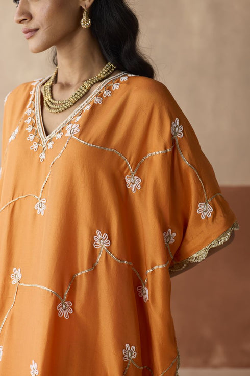 Pearl marigold kaftan set