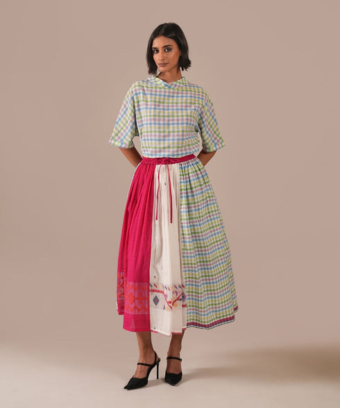 Petal mist top with skirt