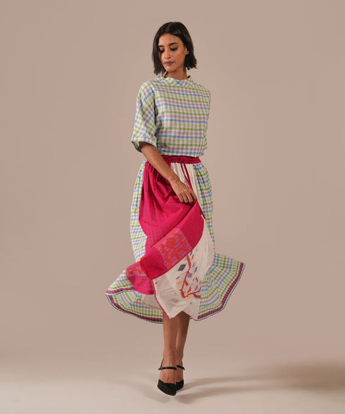 Petal mist top with skirt