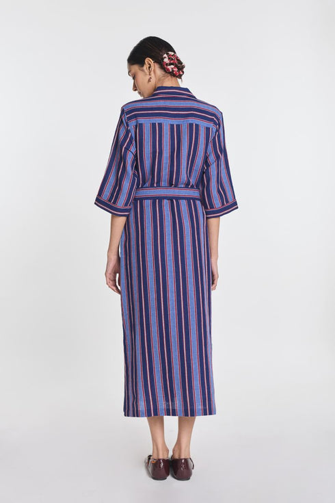 Pimpernel stripe belted dress