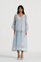 Pine steel blue maxi dress