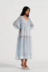 Pine steel blue maxi dress