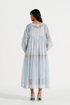 Pine steel blue maxi dress