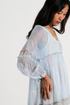 Pine steel blue maxi dress