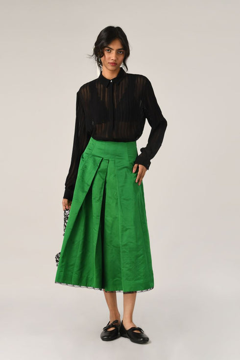 Pinetorum black pleated shirt