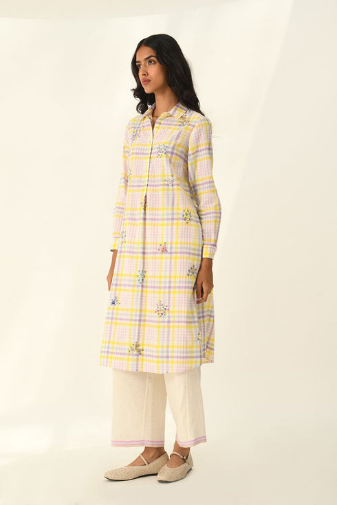 Pinetorum ivory check tunic