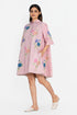 Pink printed short dress