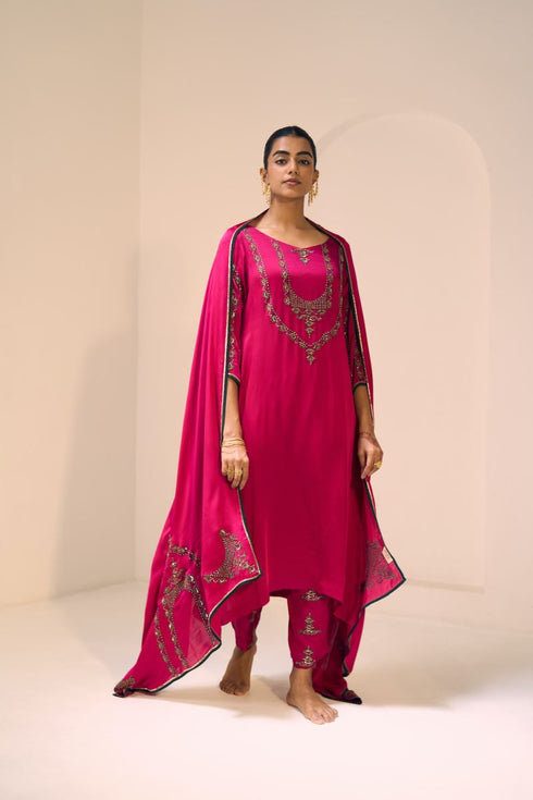 Pink anya dupatta