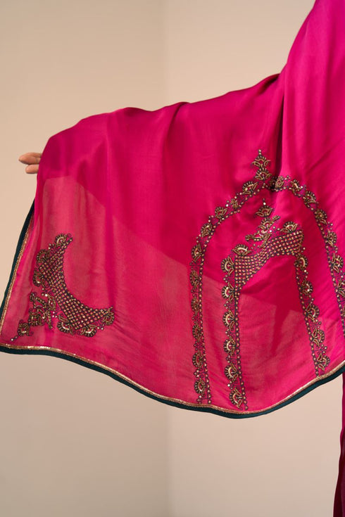 Pink anya dupatta