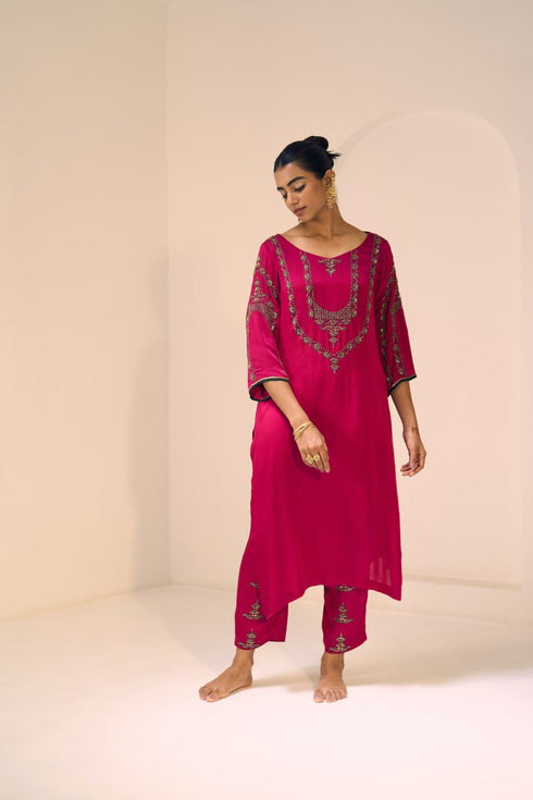 Pink anya kurta with pants