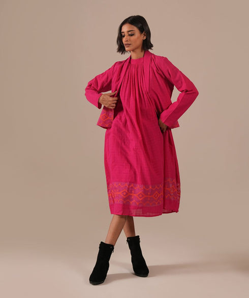 Pink aura dress with jacket