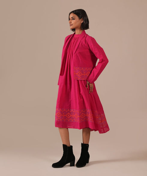 Pink aura dress with jacket