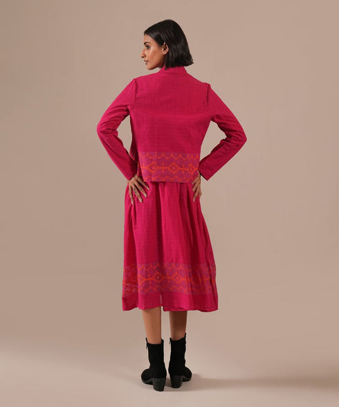 Pink aura dress with jacket