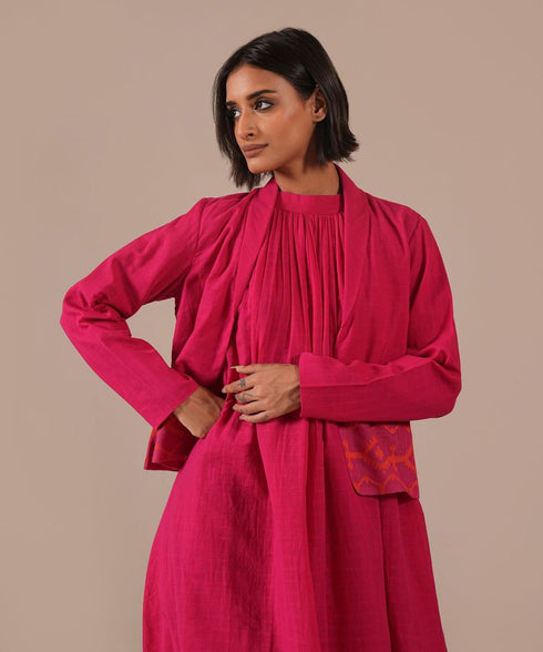 Pink aura dress with jacket