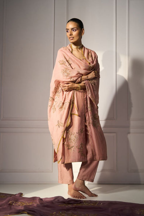 Pink balori dupatta
