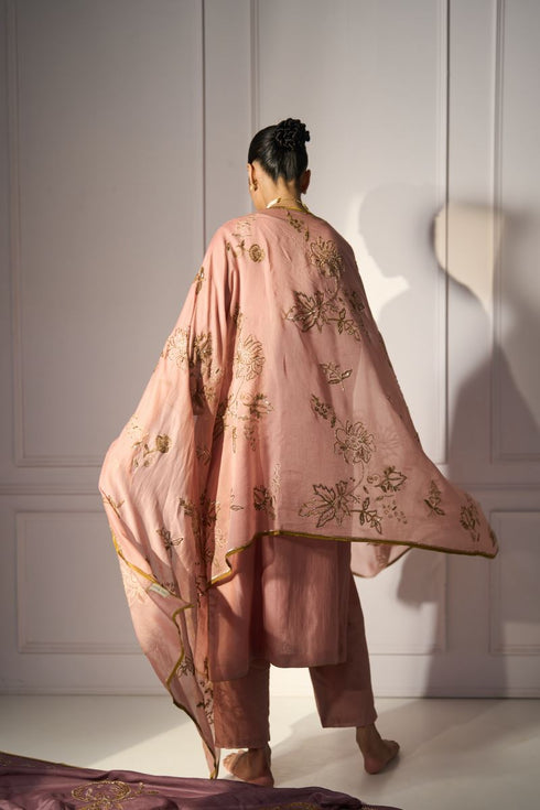 Pink balori dupatta