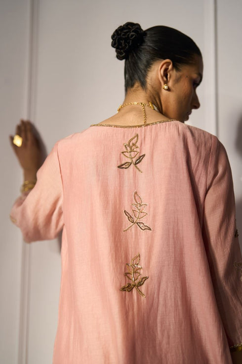 Pink balori kurta with pants