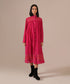 Pink dusk tiered shirt dress