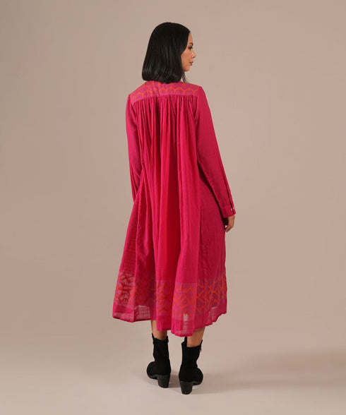 Pink dusk tiered shirt dress