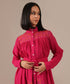 Pink dusk tiered shirt dress