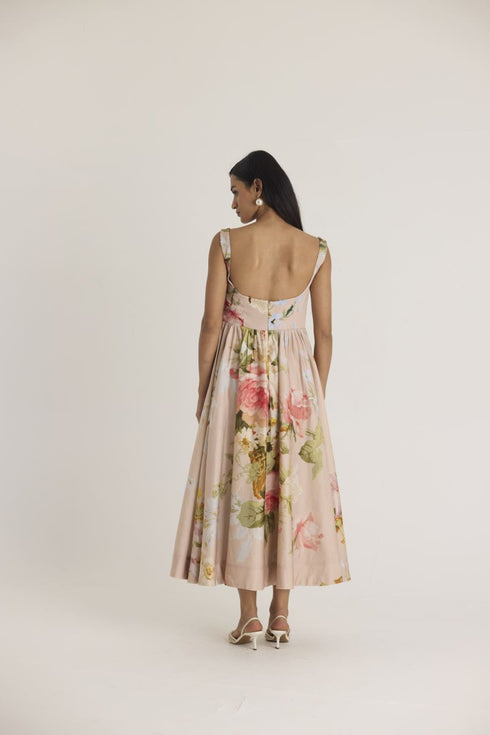 Pink hazel embroidered dress