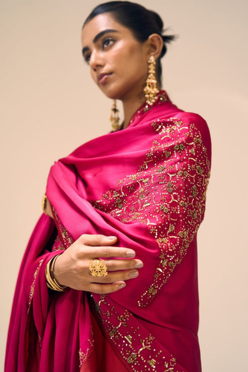 Pink isha dupatta