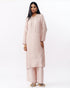 Pink long kurta with trouser set