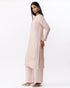 Pink long kurta with trouser set