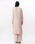 Pink long kurta with trouser set