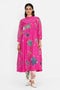 Pink printed dress