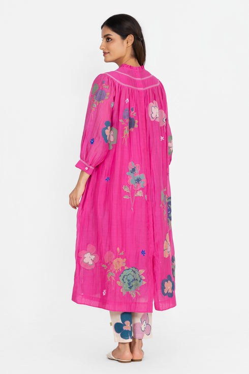 Pink printed dress