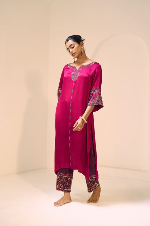 Pink taara kurta with pants
