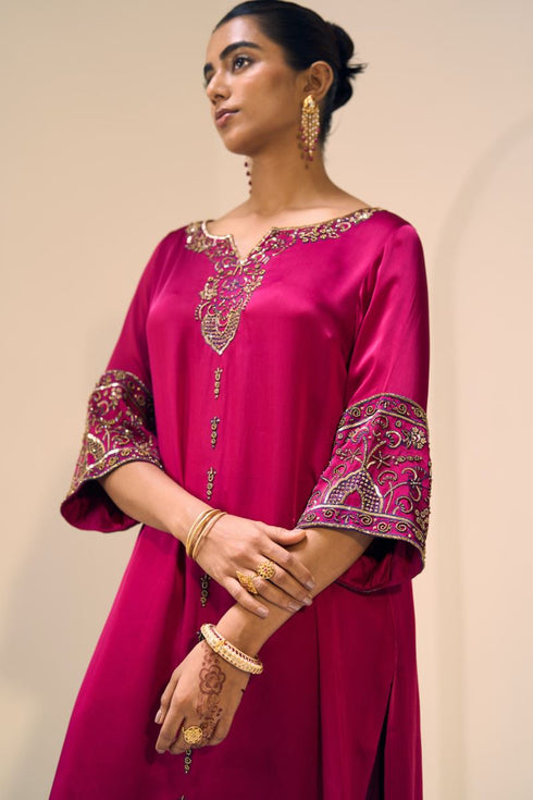 Pink taara kurta with pants