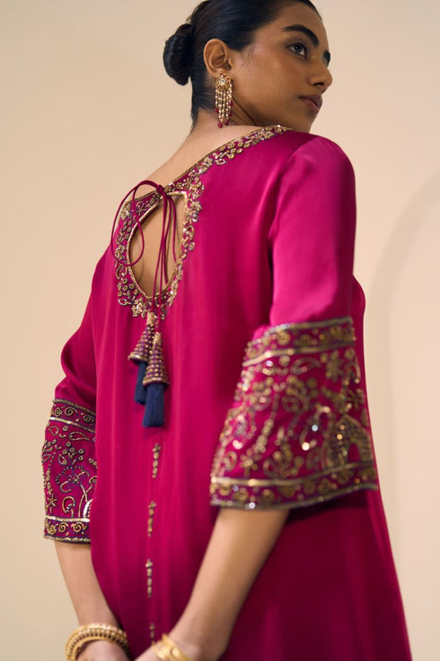 Pink taara kurta with pants