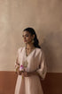 Plain chaand blush pink kaftan set