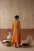 Plain chaand marigold kaftan set