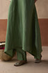 Plain chaand sage green kaftan set