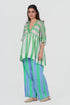 Playpen green and white V neck top