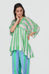Playpen green and white V neck top