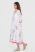 Playpen white floral printed and thread embroidered dress