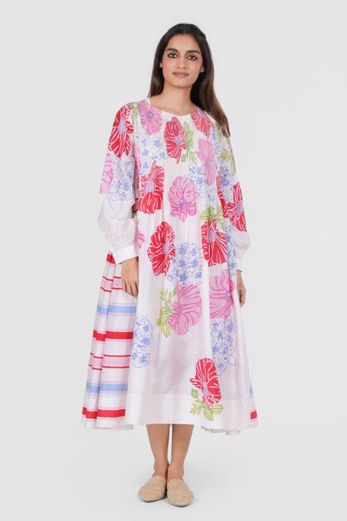 Playpen white floral printed dress