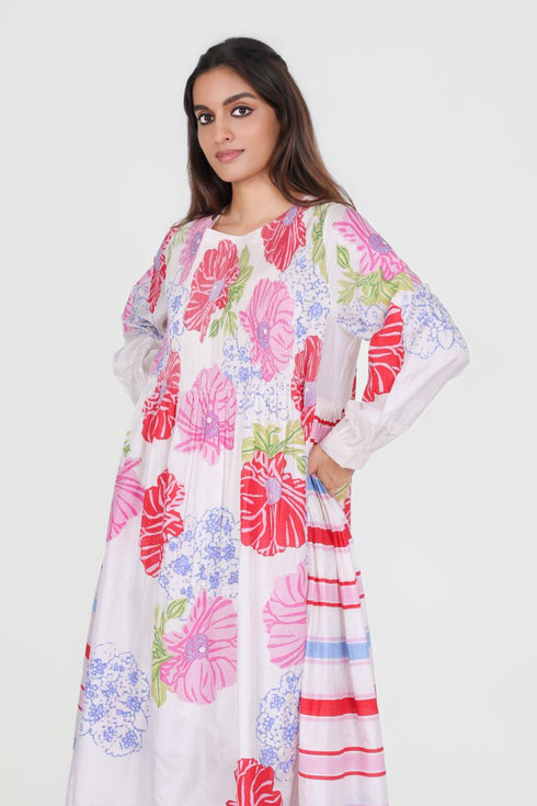 Playpen white floral printed dress